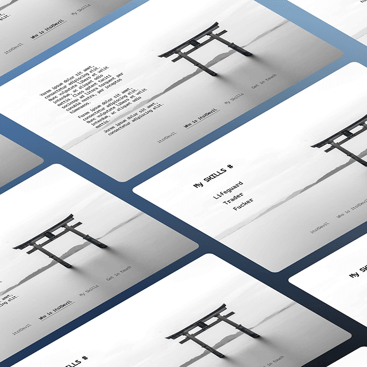 Horizontal Portfolio Website